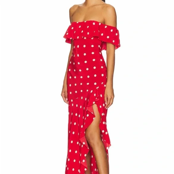 Deanna Gown in Cherry Red Dress - Picture 2 of 6